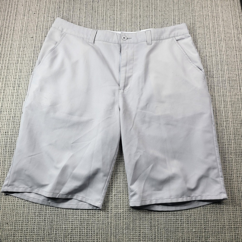 Travis Mathew Shorts Mens 36 Gray Chino Golf Performance 10 Inseam Casual Summer